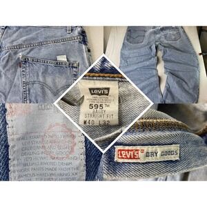 VTG 90s Levis 595 Dry Goods Baggy Jeans Wide Leg Mens 40x32 Straight Streetwear